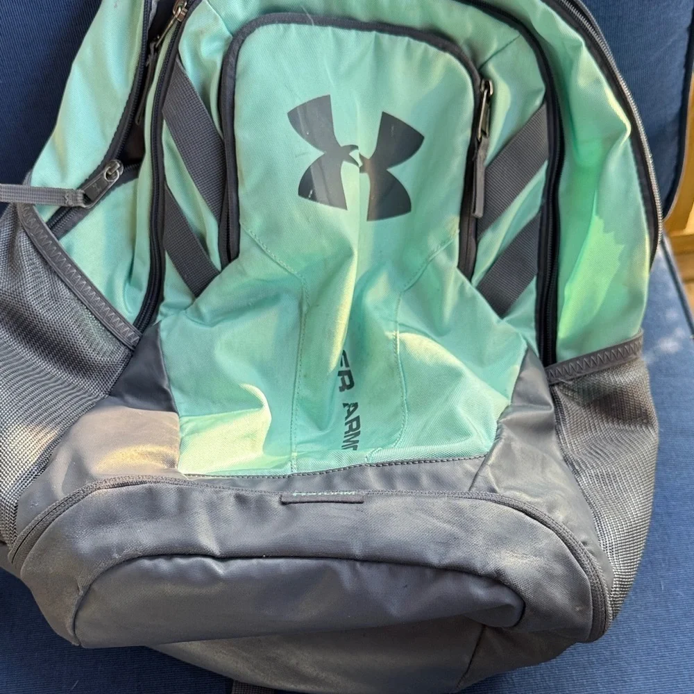 Under Armour Green and Gray Backpack